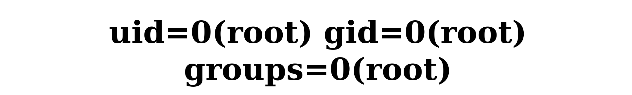 The picture of id and group of the user running the website